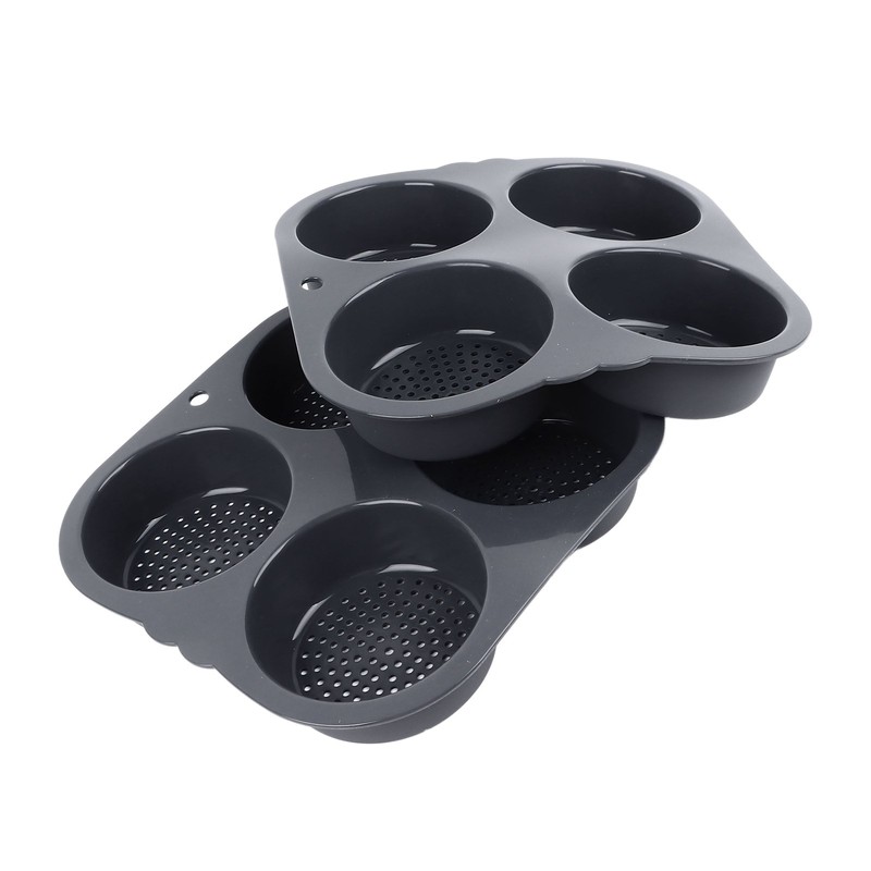 4 Cup Hamburger Bun Pan Dishwasher Safe Silicone Hamburger Bun
