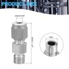 PATIKIL 1/8G x 4mm 304 Stainless Steel Compression Tube Fitting,