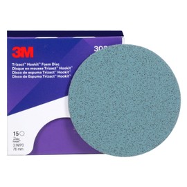 Trizact 3M Trizact Hookit Foam Disc, 30362, 3 in, P5000, 15 discs per carton , blue