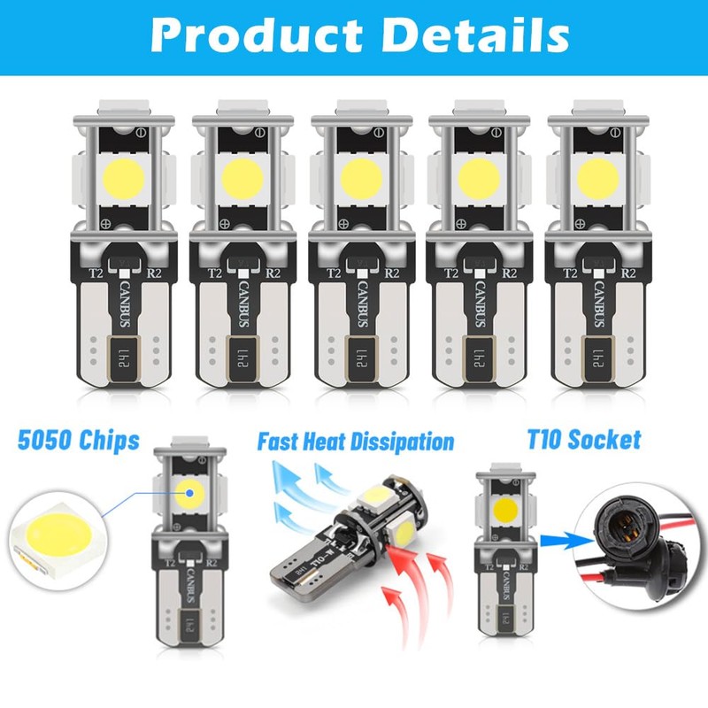 LED Cab Roof Light Bulbs For 2003-up Ram 1500 2500