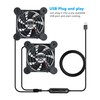 euroharry USB Quiet Fan, 6 Wind Speeds for Smart Timing