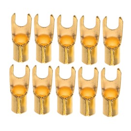 CIYODO Brass Speaker Wire Connectors 10pcs U-Type Audio Terminal Blocks for Car Stereo