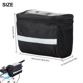 Bicycle Basket Front Bag, Bicycle Bag, Front Bag for Bicycle, Handlebar Bag, Bicycle, with Handlebar Adapter for Bicycle, Ebike and Electric Bicycles, Bicycle Basket Front, Waterproof Handlebar Bags