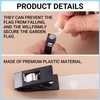 Lekgavd 10PCS Black Garden Flag Clips, Plastic Anti-Wind Yard Flag
