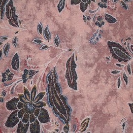 Texco Inc 60" Wide Printed Lightweight Tri-Blend Jersey-Poly Cotton Rayon-130 GSM, Breathable for Apparel, Swimwear, Maternity, Activewear, Decorations & DIY Projects, Blush Denim 1 Yard