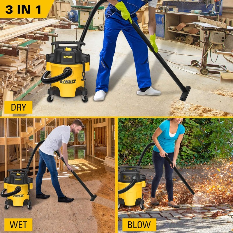 DEWALT DXV05P 5 Gallon Poly Wet/Dry Vac, 4 Peak HP