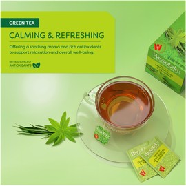 Wissotzky Lemongrass & Verbena Green Tea, 20 Tea Bags | Soothing Aroma | Antioxidant Rich | Refreshing Green Tea Bags