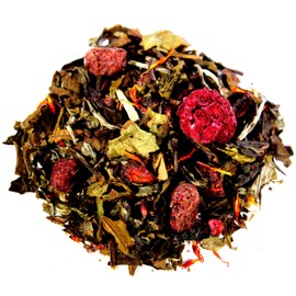 Nelson's Tea - Raspberry Pomegranate - White Loose Leaf Tea - White tea, rose hips, safflower, and raspberries - 2 oz.