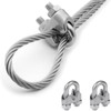 Nlvnmv 20 PCS M3 Stainless Steel Wire Rope Cable Clips,