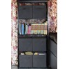 6 Pack - SimpleHouseware Foldable Cube Storage Bin, Dark Grey