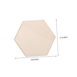 Operitacx 100pcs Unfinished Hexagon Wooden Coasters for DIY Crafts Natural Wood Home Decorations Wall Art Projects Weddings Parties Creative Handpainted Decor