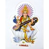Goddess of Music : Goddess Saraswati Hindu Goddess Sticker Size