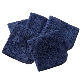 Hotel Handkerchief, Set of 5, Handkerchief Towel, Made in Japan, Senshu Towel (Approx. 7.9 x 7.9 inches (20 x 20 cm), Classic Blue