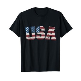 USA flag stars and stripes for patriotic independence day T-Shirt