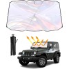 Car Windshield Sun Shade Umbrella - Colorful 360°Rotating Foldable Car Umbrella