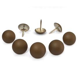 Upholstery Tacks Brown 200PCS 0.63inch, Middle Size Decorative Tacks for Barn Door Couch, Furniture Metal Thumb Tacks, Home DIY Decorative Nail Heads Nails(16mm Brown)