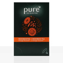 Pure Tea Selection Rooibos Orange Caramel | Herbal Tea | 25 Tea Bags Woven Made of Corn Starch and Industrial Compostable | 25 x 3 g