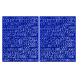 Graphic Products Duro 1/2-Inch Gothic Vinyl Letters and Numbers Set Blue