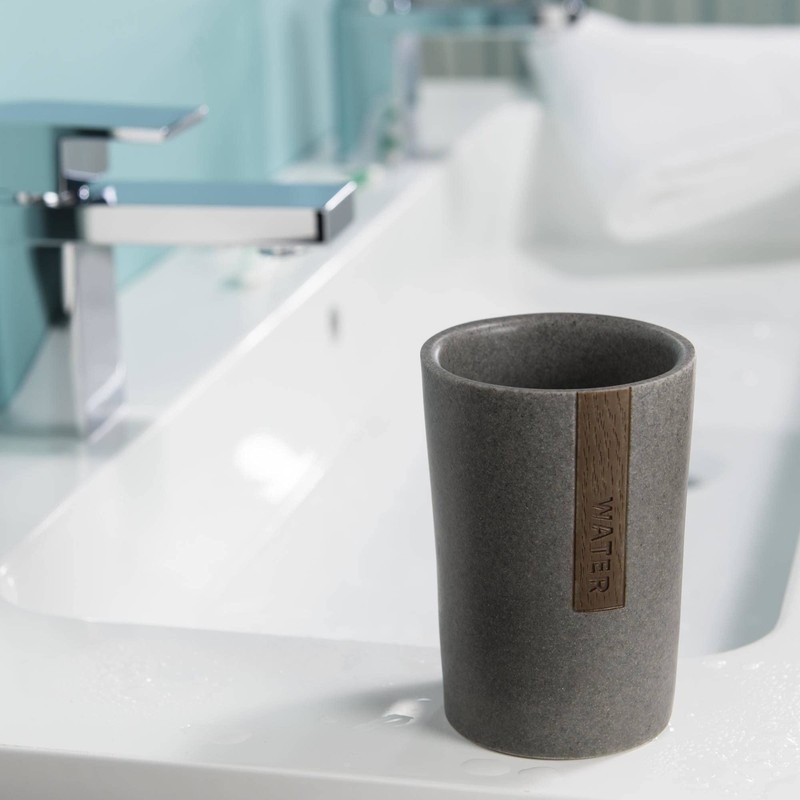 Sealskin Pierra Tumbler, Polyresin, Grey, 8.1 x 10.8 x 7.3