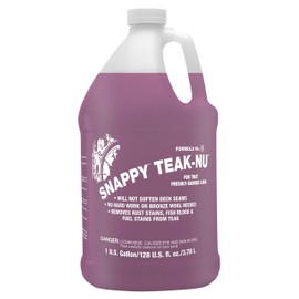 SNAPPY TEAK-NU Formula No. 1 - Restore & Renew Weathered Teak & Other Fine Wood - Professional Strength 2 Step System 1 GAL (STN-G1)