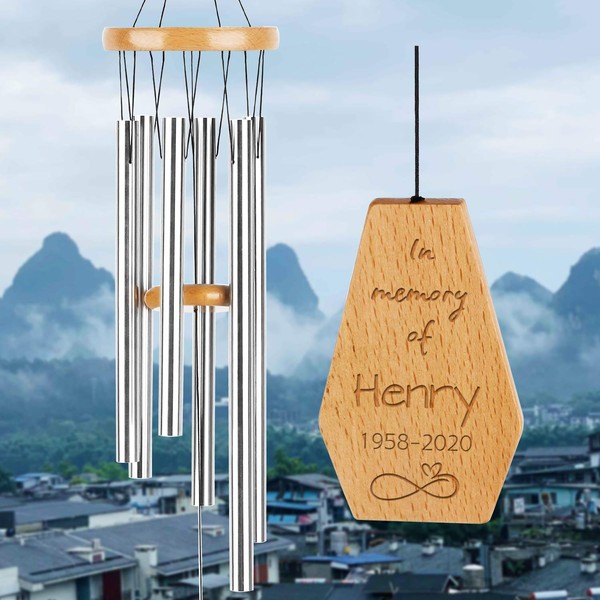 kullder Custom Wind Chimes, Personalized Wind Chimes, Memorial Chime, Sympathy