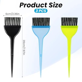 Hair Coloring Dye Brush, 3 Pcs Hair Color Brushes Professional Wide Color Applicator Brushes Reusable Tinting Comb Tool Kit for Women Men Salon Use Ho