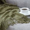 BOURINA Textured Solid Soft Sofa Throw Couch Cover Knitted Decorative