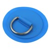 X AUTOHAUX 4pcs 11cm Blue D Ring Patch PVC Stainless