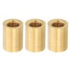 PATIKIL Lamp Pipe Brass Coupling Nut, 3 Pcs 20mm Long