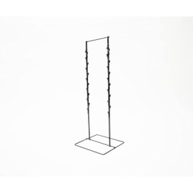 Store Supply Hunter Double Round Strip Potato Chip Bag Holder Display Rack in Black, 2-Row Snack Display for Counter, Candy Display Clips, Greeting Card Display Rack, Retail Stand for Stores