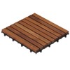 Bare Decor EZ-Floor in Solid Teak Wood, 1 Tile ONLY,