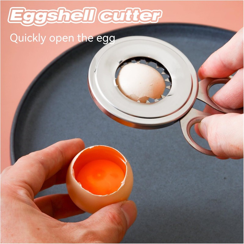 Egg Head Stainless Steel Egg Opener for Boiled Eggs Opener,