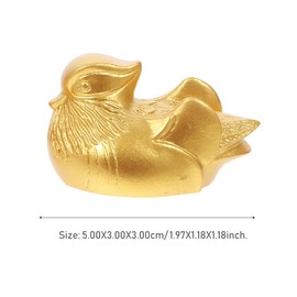 Mandarin Statue Feng Shui Chinese Mandarin Yuan Yang Love Birds Statue Figurine Golden Ducks Figures Art Sculpture for Love and Romance