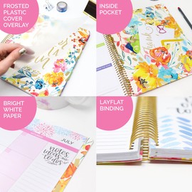 bloom daily planners Undated Academic Year Teacher Planner & Calendar - Lesson Plan Organizer Book with Frosted Cover (9" x 11") - Teacher With a Plan