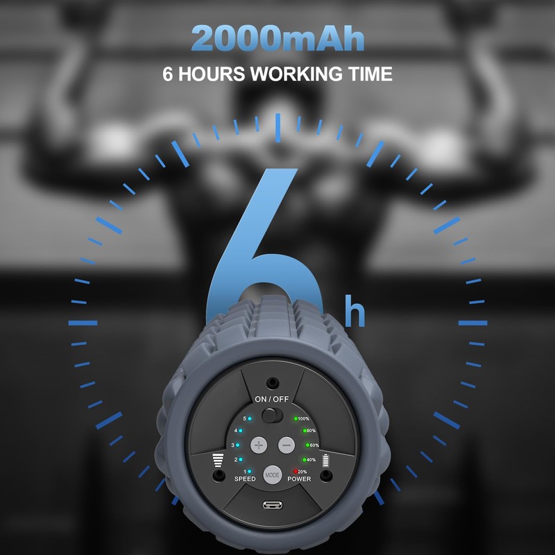 Vibrating Foam Rollers 5 Speed Electric Back Roller Physical Deep