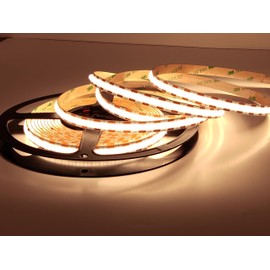 Minxue Free-Cut COB Nature White color 4000K LED Strip DC 24V IP20 0.4 inch width 16 ft per roll Indoor