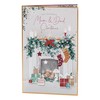 UK Greetings Christmas Card for Mum & Dad - Fireplace