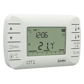 VEMER VE794100 OT1 Digital Room Thermostat with OpenTherm Protocol, Programmable Clock Thermostat for Heating and Cooling Systems, White
