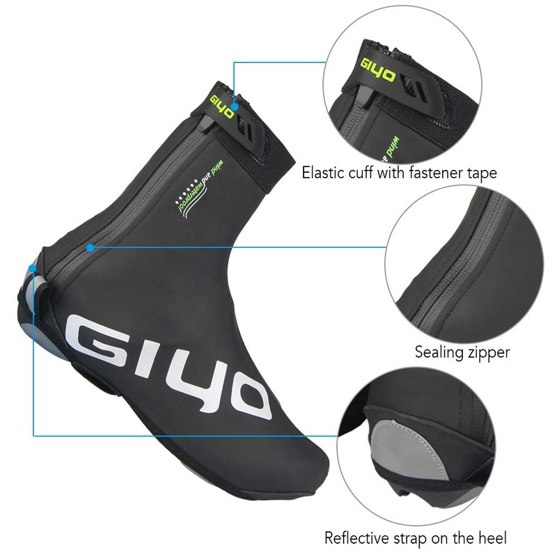 Kavolet Waterproof, Reflective Cycling Shoe Covers, Windproof, Reusable Thermal Bicycle