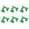 Binzzo Lab Joint Keck Clamp Clips Green Plastic 10mm Sturdy Tight Hold Easy Put on off Snug No Scrape for Joints 10/18 and 10/30 Glassware Collector Pipe Standard Taper Interface 6PC, Green-10mm 6Pcs
