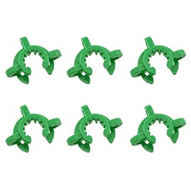 Binzzo Lab Joint Keck Clamp Clips Green Plastic 10mm Sturdy Tight Hold Easy Put on off Snug No Scrape for Joints 10/18 and 10/30 Glassware Collector Pipe Standard Taper Interface 6PC, Green-10mm 6Pcs