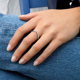 Bestyle Women's 925 Silver Ring Size J to Z, Sterling Silver