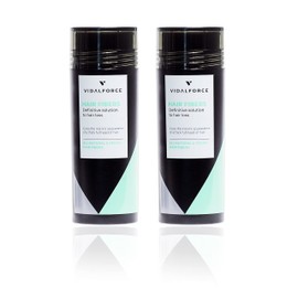 VidalForce. Pouring Hair Dark Grey (60 g = 2 x 30 g) 100% Natural Root Powder I Dense Hair in 20s I Root Powder Dark Grey I Root Powder for Hair Thickening I Hairline Powder I Hair Thickening