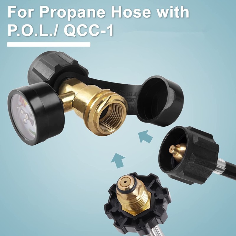 SHINESTAR Upgraded Propane Tank Gauge for 5-20 lb Propane Tank