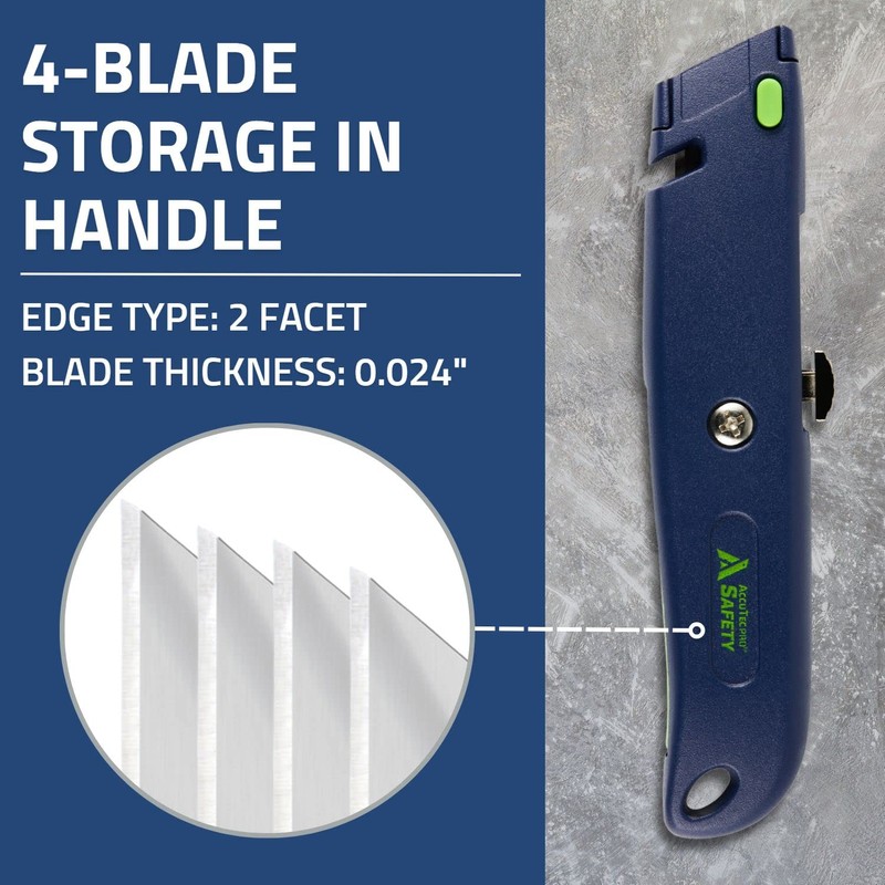 AccuTec Pro Safety U4 Standard Utility Knife - Pocket-Sized Cutting