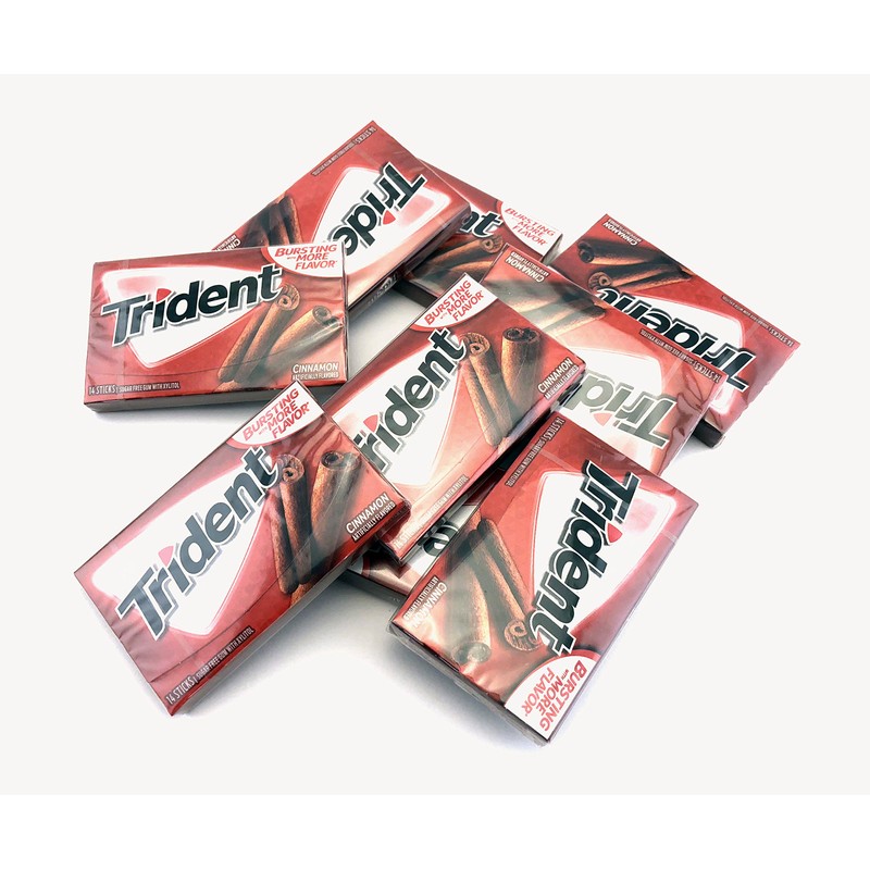 Trident Sugar Free Gum, Cinnamon, 14 Count (Pack of 15)