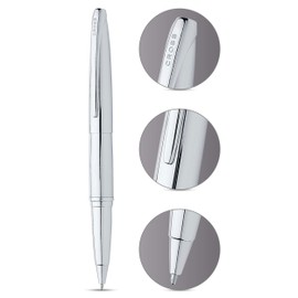 Cross ATX Pure Chrome Selectip Rollerball Pen with Chrome-Plated Appointments
