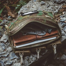 EXCELLENT ELITE SPANKER Tactical Mag Admin Pouch Molle Utility Tool Pouch Medical EDC EMT Bag with Triple Mag Pouch for M4 M16(Multicam)