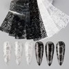 20pcs White Lace Starry Sky Nail Foil Decal Sheet Aluminum
