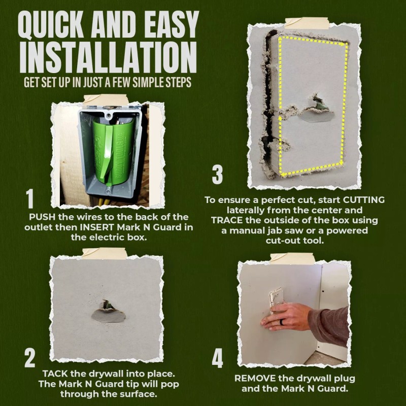 Buddy Tools Mark N Guard Drywall Outlet Marker Electrical Box